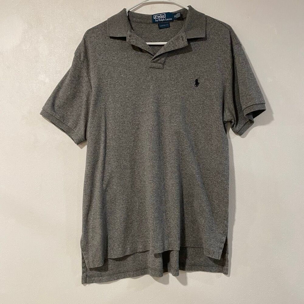 Polo Ralph Lauren Custom Fit Gray Polo Shirt Men’s Medium Short Sleeve